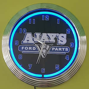 Electric light fittings: 1-off Custom Neon Clock