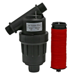 Inline Filter 130 Micron Angled Y Type: 1" Inlet/Outlet with Disc