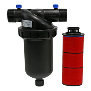 Inline Filter 130 Micron Straight T Type: 1.5" Inlet/Outlet with Disc