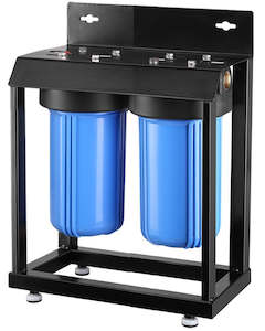 Water Filter Systems 1: Double Filter System - 2x 10" Jumbo Filter Housings assembled in Frame including Filters