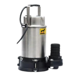 Dirty Water Pumps: Submersible Drainage Pump:  Rugged Stainless Steel, Drains down to 1mm