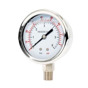 Pressure Gauge - Oil Filled Side Mounted