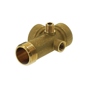 Brass 5 Way Tee for Pressure Switch and Gauge Mounting