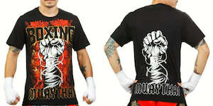 TSHIRT - Punch® COTTON - BLACK/RED x2