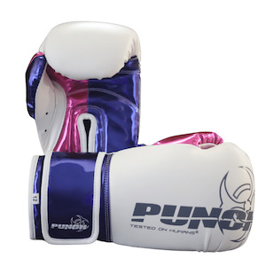 BOXING GLOVES - Metallic- 12oz - WHITE | PINK| PURPLE