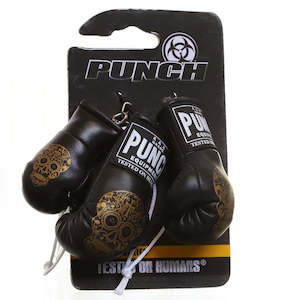 BOXING GLOVES - Mini + KEY RING PACK - GOLD SKULL