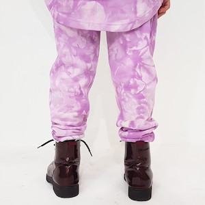 Pleat Front Joggers – Lilac Tie Dye