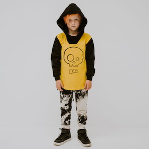 Mustard Skull Hoodie – Size 4 year