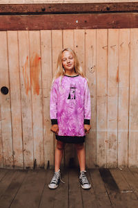 Sweater Dress – Super Gal Lilac Tie Dye