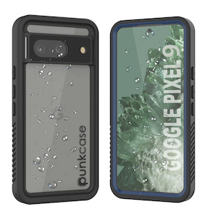 Google Pixel 9 Extreme: Google Pixel 9  Waterproof Case, Punkcase [Extreme Series] Armor Cover W/ Built In Screen Protector [Navy Blue]