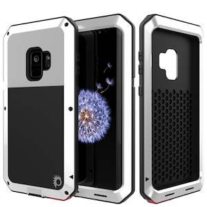 Galaxy S10e Metal Case, Heavy Duty Military Grade Rugged Armor Cover [White]