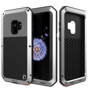 Galaxy S10e Metal Case, Heavy Duty Military Grade Rugged Armor Cover [Silver]