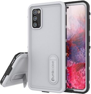 Galaxy S20 Waterproof Case, Punkcase [KickStud Series] Armor Cover [White]