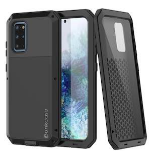 Galaxy s20+ Plus Metal Case, Heavy Duty Military Grade Rugged Armor Cover [Black]