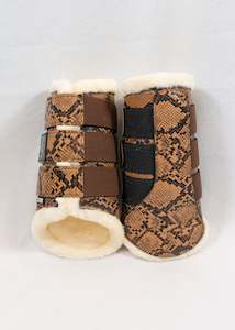 Brown Snakeskin Brushing Boots