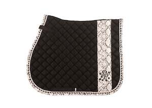 Saddle Pads: Black Snakeskin Suede GP Pad