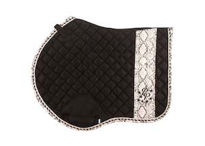 Black Snakeskin Suede Jump Pad