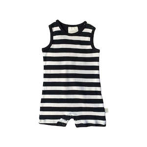 Summer Romper - Black Stripe