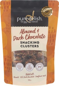 Almond & Dark Chocolate Snacking Clusters 150g