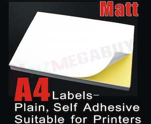 A4 Labels Sticker, White Matte Self Adhesive Sticker Paper Label