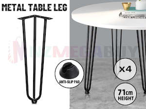 Metal Legs* 4pc Coffee Dinner Hairpin Table Leg Desk Coffee table *3 Rod 71cm