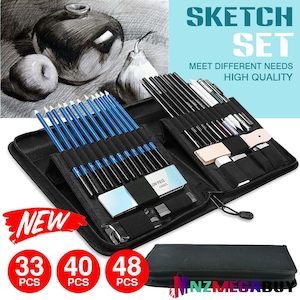 33pcs Drawing Sketch Set Charcoal Pencil Eraser Art Craft Painting Sketching Kit