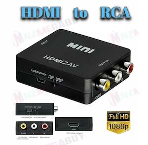 1080p HDMI to RCA Composite AV CVBS 3RCA Video Cable Converter Downscaling Black