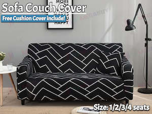 Stretch Sofa Cover Lounge Couch Removable Slipcover 1 Seater + 1 Cushion Cover*4 Sizes