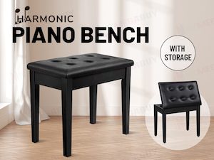 Height Adjustable Piano Bench with Storage * 56 x 34 x 48-58 cm