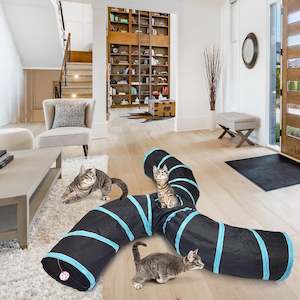 Homewares: Cat Tubes and Tunnels Collapsible S-Shape  3 Way