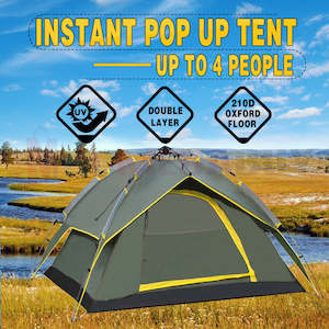 4 Person Double Layer  Instant Pop-up Camping Tent