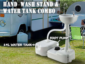 Camping Portable Sink Wash Stand with Water Tank