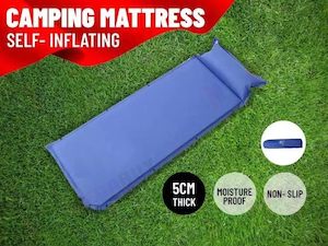 Self Inflating Single Sleeping Mattress Mats Pad Air Bed Camping Hiking* Blue