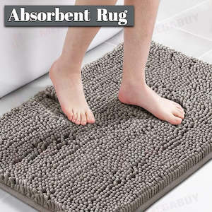 Homewares: Bathroom rug water absorbent * Light Grey