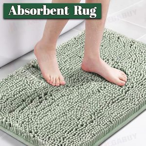 Homewares: Bathroom rug water absorbent * Sage