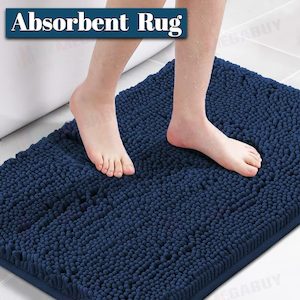 Homewares: Bathroom rug water absorbent* Navy Blue