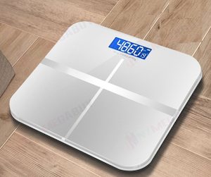 180kg Digital Fitness Weight Bathroom Gym Body Glass LCD Electronic Scale*White