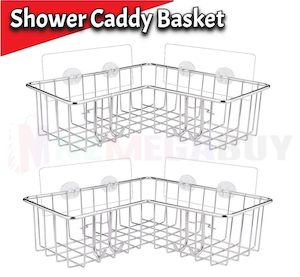 Shower Caddy Deep Basket stainless steel L shape 2pack