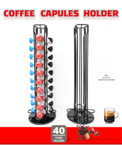 Coffee Capsules Pod Holder rack storage Organizer Stand *Black