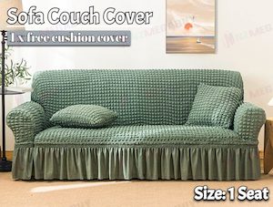 Homewares: Sofa cover with Skirts  Sage Green 4 sizes