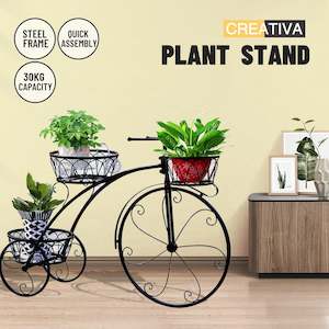 Plant Stand Garden Planter Metal Flower Pot Rack Corner Shelving Indoor Outdoor