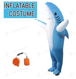 Inflatable Costume cosplay dress Blue Shark