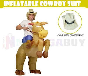 Homewares: COWBOY Fancy Dress Inflatable Costume Suit with hat