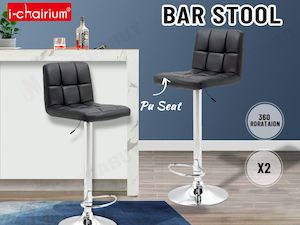 PU Leather Bar Stools NOEL Kitchen Chairs Swivel Bar Stool Gas Lift * 2pcs , 4 pcs