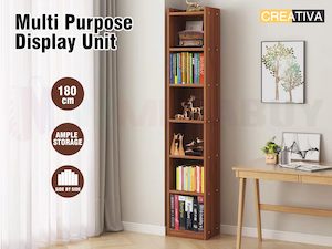 Bookcase Display Shelf Storage Cabinet Stand Home Office Bookshelf  * Dark Brown