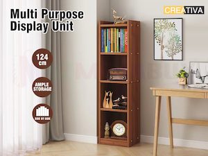 Bookcase Display Shelf Storage Cabinet Stand Home Office Bookshelf  * Dark Brown