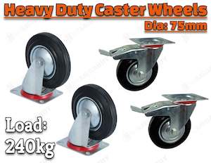 Homewares: Swivel Castor Caster 75mm Transport Rolling Wheel Set