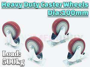 Swivel Caster 100mm Transport Rolling Wheel Set