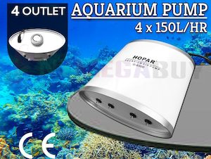 Aqua Aquarium Air Pump Oxygen Fountain Pond Aerator Water Fish Tank 4 Outlet