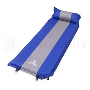 Homewares: Self Inflating Single Camping Sleeping Mattress Air Bed Hiking Blue